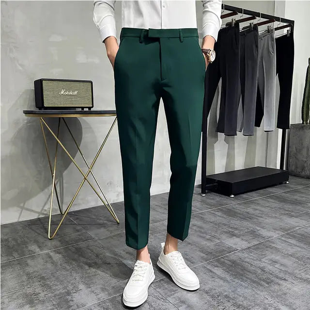 Dark Green Suit Pants Pure