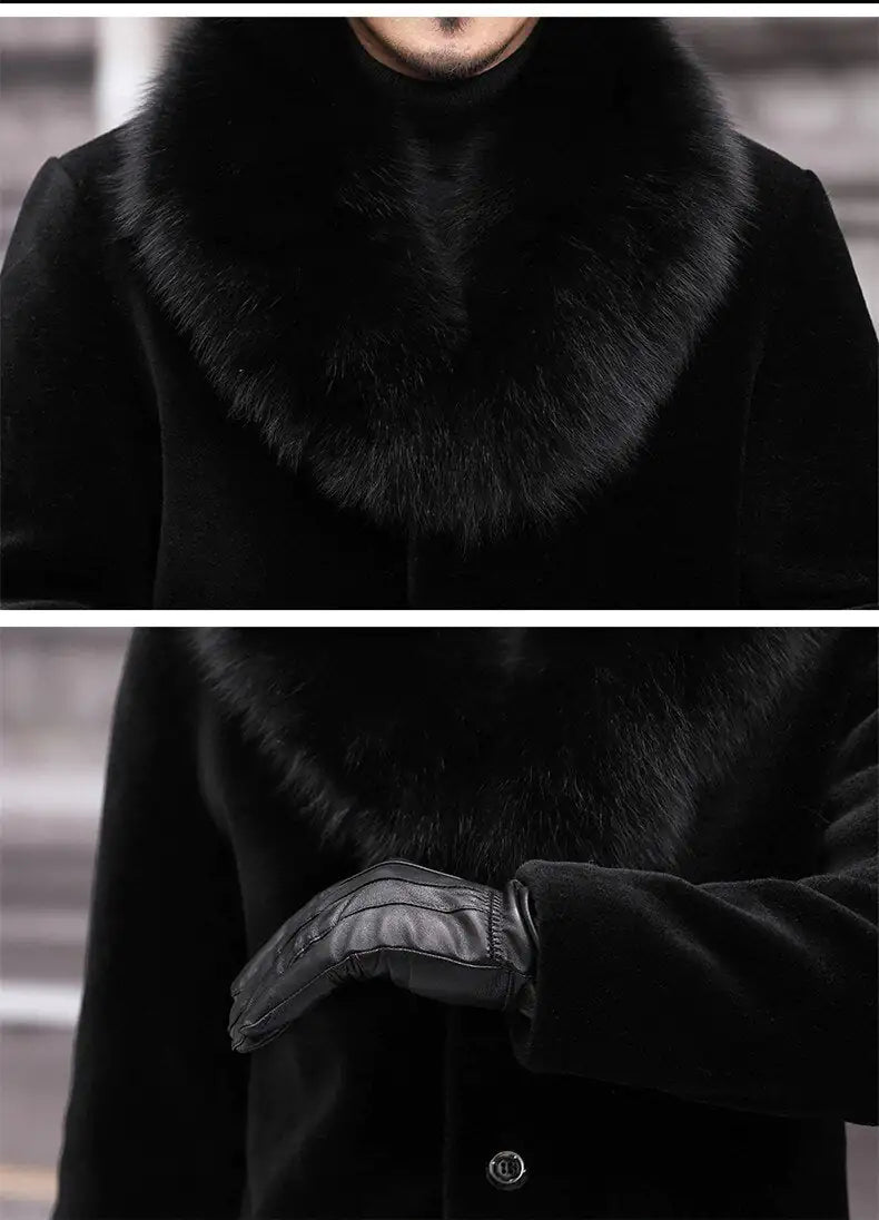 Men's Black Fur Coat